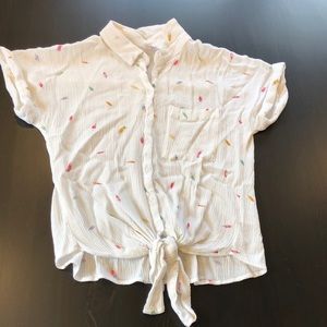 Extra small vixbe serah tie front top